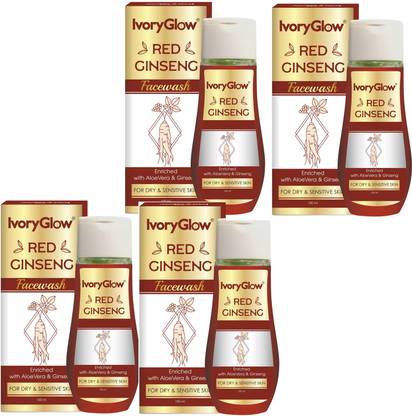 NG MART IVORYGLOW RED GINSENG FACEWASH PACK OF -4 Face Wash
