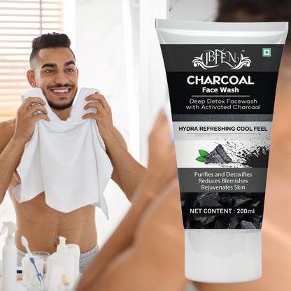 IBFEN Charcoal  For Men & Women | Fights out 2X Pollution, Pore Cleaning Face Wash