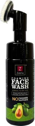 Zobha Avocado and Alovera Foaming  With Attached Silicon Brush For Deep Cleansing - 150ml Face Wash