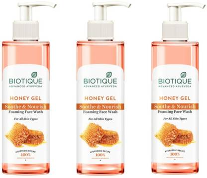 BIOTIQUE Honey Gel  200ml (Pack of 3) Face Wash