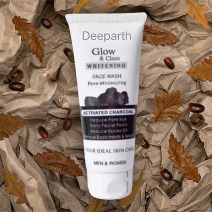 Deeparth Glow & Clean Charcoal Whitening | Skin Defense, Nourishment & Moisturization Face Wash