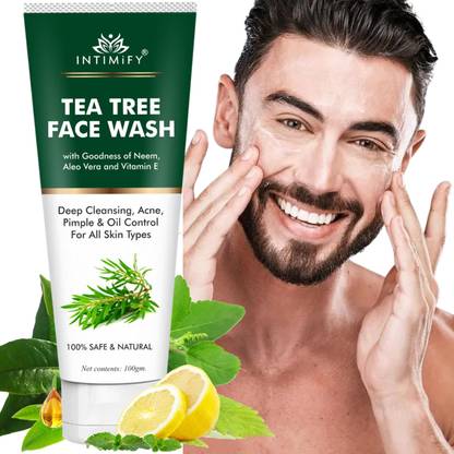 INTIMIFY Tea Tree , Anti-Acne, Excess Oil Control  Face Wash