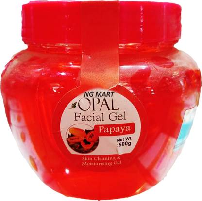 NG MART OPAL PAPAYA FACE GEL FOR SKIN CLEANSING & MOISURE GEL PACK OF - 500g x 1 Face Wash
