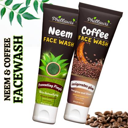 Phillauri Facewash Combo Coffee & Neem For Men And Women Face Wash