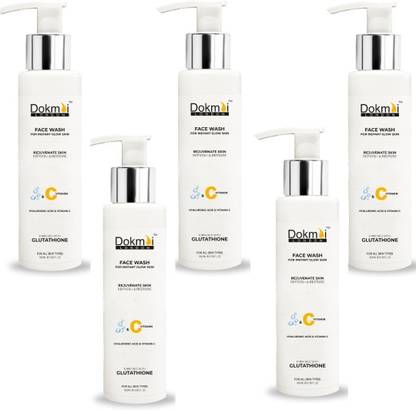 DOKMAI LONDON Face wash brightness skin tone and reduce pigmentation plumps, and reduce fine lines (Pack 5) Face Wash