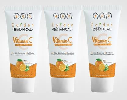 ZORDAN Vitamin C for Skin Brightening & Exfoliation  100 ml + 100 ml + 100 ml Face Wash