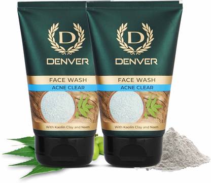 DENVER Acne Clear Kaolin Clay and Neem Combo ( 2 X 100 gm ) Face Wash