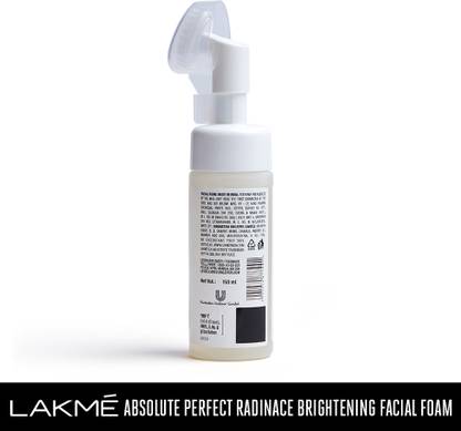 Lakmé Perfect Radiance 100% Soap-Free Mild Facial Foam to wash away oil and pollution Face Wash