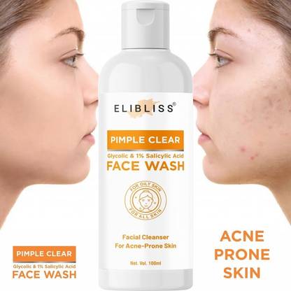 ELIBLISS Spotless Cleanse, Daily Defence, Acne Fighting Pimple Clear  Face Wash