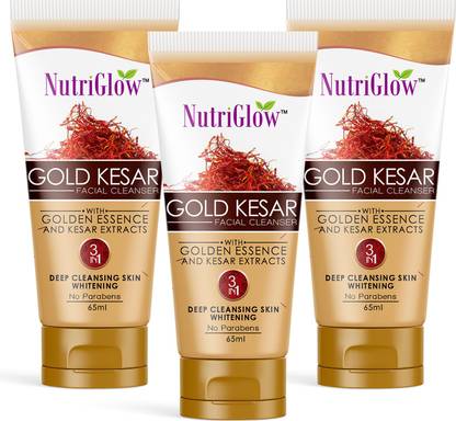 NutriGlow Gold Kesar Facial Cleanser (Pack of 3) Face Wash