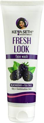 KEYA SETH AROMATHERAPY Fresh Look Blackberry & Tea tree  Deeply Cleanses Skin with Oil Controlling Properties for Oily Skin, 100ml Face Wash