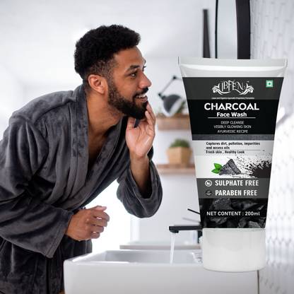 IBFEN Hyderating Charcoal Facewash For Men Women|Anti-acne & Pimples Whitehead Remover Face Wash