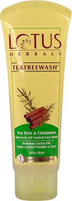 LOTUS HERBALS Tea Tree Oil & Cinnamon Face Wash