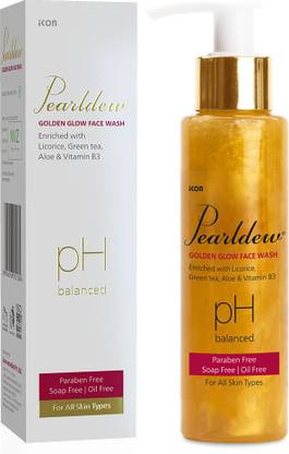 Pearldew Golden Glow Face 100 ml| Regain your Glow with Green Tea, Aloe Face Wash