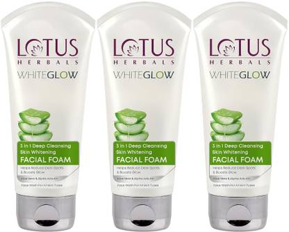 LOTUS 3 IN 1 DEEP CLEANSING SKIN WHITENING FACIAL FOAM Face Wash