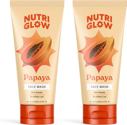 NutriGlow NATURAL'S Advanced Pro Formula Papaya  for Skin Brightening & Tan Removal Face Wash