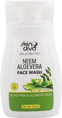 Skin Diva Neem and Aloe Vera  | Reduce & Prevent Pimples | Natural & Herbal | All Skin Type Face Wash