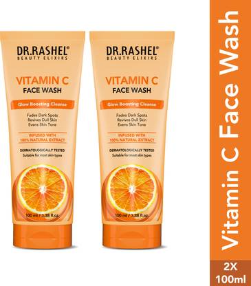 DR.RASHEL Vitamin C with Natural Extracts for Bright & Glowing Skin | All Skin Types Face Wash