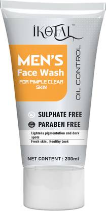 IKOTAL Brightening Cleanser Facewash For Men for Oil Control, Acne | Daily Exfoliating Face Wash