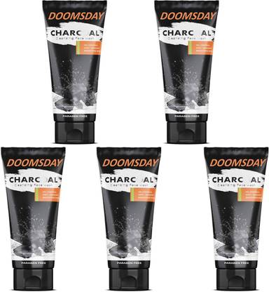 DOOMSDAY CHARCOAL CLEANSING FACE WASH AND PARABEN FREE FACEWASH PACK OF 5 Face Wash