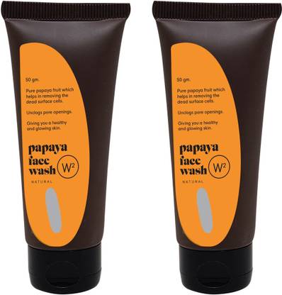W2 Papaya  l Regenerate skin & Improves Elasticity l Replace Dead Cells & Remove Dark Spot & Dullness l Herbal Formula Gentle Cleanses l For Youthful, Fresh and Glowing Skin l Ideal for Men and Women Face Wash