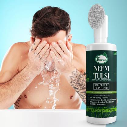 Fowke Neem Tulsi For Men & Women`` Brightens Skin Tone, Removes Sun Tan & Pollution Face Wash
