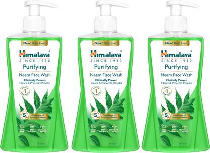 HIMALAYA PURIFYING NEEM FACE WASH 400ML INDIA (PACK OF 3) Face Wash