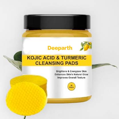 Deeparth Kojic Acid Turmeric Cleansing Pads Toner For All Skin Types Face Wash