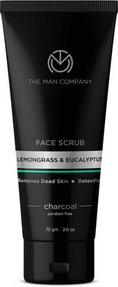 THE MAN COMPANY Charcoal Tan Removal Face Scrub for Glowing Skin | Anti Acne, Blackhead Remover for Oily Skin Face Wash