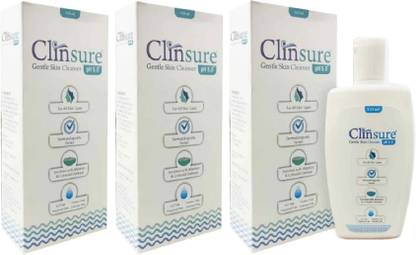 Clinsure Gentle Skin Cleanser With pH 5.5 (Pack of 3 x 125ml) Face Wash