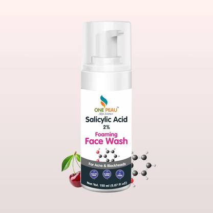 ONE PEAU Salicylic Acid 2% Foaming Facewash For Acne & Blackheads 150ml Foaming Face Wash