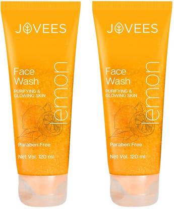 JOVEES Lemon  Purifying & Glowing Skin Paraben Pack Of 2 (240 ml) Combo Face Wash
