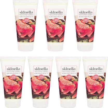 MOSKLIN GRAPHS FACE & BODY SORBET FOR TAN REMOVAL & BRIGHTER SKIN PACK OF 100ml x 7 Face Wash