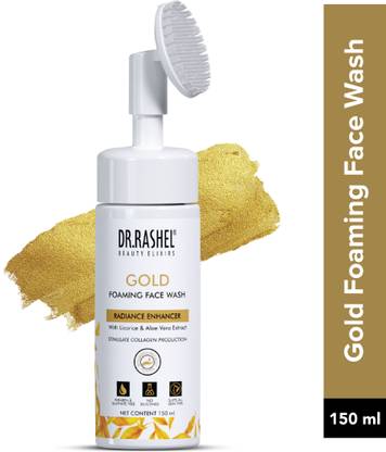 DR.RASHEL Gold Foaming FaceWash For Radiance Enhancer With Licorice & Aloe Vera Extract Face Wash
