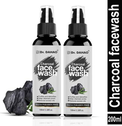 Dr. DAHAO Activated Charcoal Anti-Pollution for Deep Pore Cleaning | Removes Dirt & Impurities | Suitable for Acne Prone Skin | For Men & women Face Wash