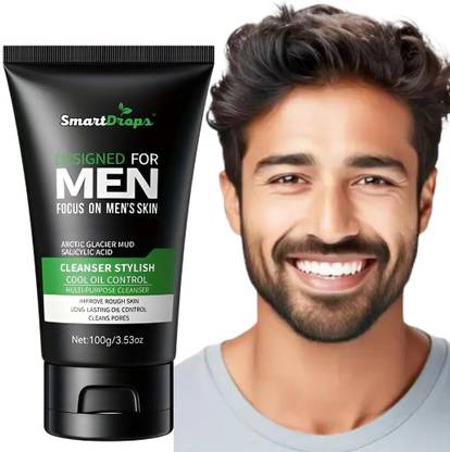 smartdrops Men Facewash For Reduces Tan,Boosts Glow  For All Skin Type Face Wash