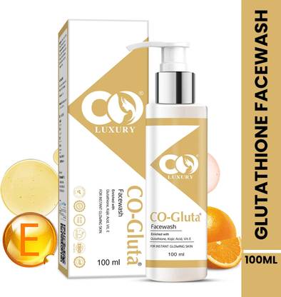 CO LUXURY Glutathione With Kojic Acid & Vit E | For Pigmentation & Oil Control Face Wash