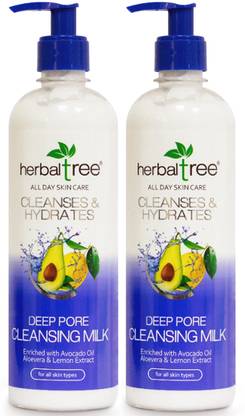 Herbal Tree Cleansing Milk for Deep Pore cleanses & hydrates skin with Avocado & Aloe Vera Face Wash
