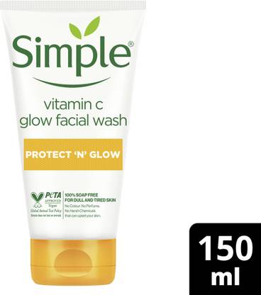 Simple Protect N Glow Vitamin C Glow Facial Wash| No Harsh Chemicals & Paraben Face Wash