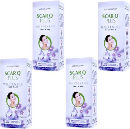 CLINLOOK SCAR Q PLUS FACEWASH FOR WHITENING & LIGHTENING SKIN PACK OF 100g x 4 Face Wash