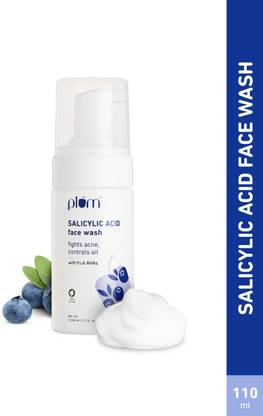 Plum 1% Salicylic Acid Anti Acne Gentle Foaming Cleanser | Controls Oil | Creamy Face Wash