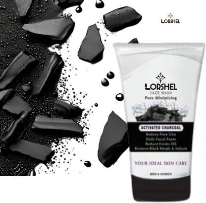 LORSHEL Charcoal  for Bright, Glowing, and Even Skin Tone Face Wash