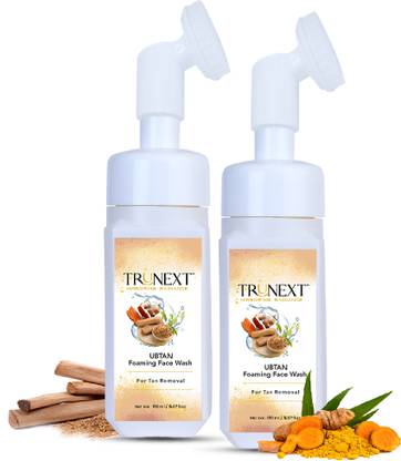 TRUNEXT UBTAN FOAMING FACE WASH WITH A BUILD IN FACE BRUSH FOR TAN REMOVAL -UBTAN FACE WASH, Pack of 2 Face Wash