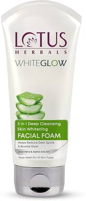 LOTUS HERBALS WhiteGlow 3-In-1 Deep Cleansing Whitening Facial Foam, for all skin types Face Wash