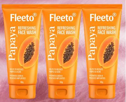 Fleeto Papaya glow-boost wash hydrates and minimizes breakouts Face Wash