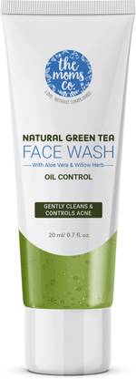 The Moms Co. Natural Green Tea  with Aloe Vera & Willow Herb | Controls Oil & Acne Face Wash