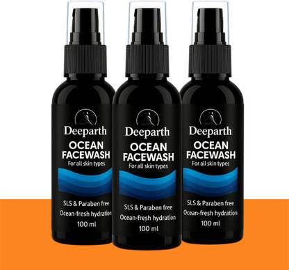 Deeparth Ocean for Men (Pack-3, 100ml Each) – Deep Cleansing, Oil Control, Smooth Skin Face Wash