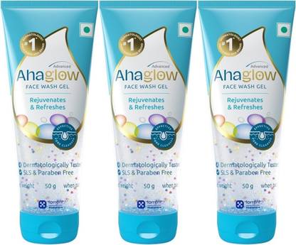 ahaglow Advanced  Gel,50 x Pack of 3 Face Wash