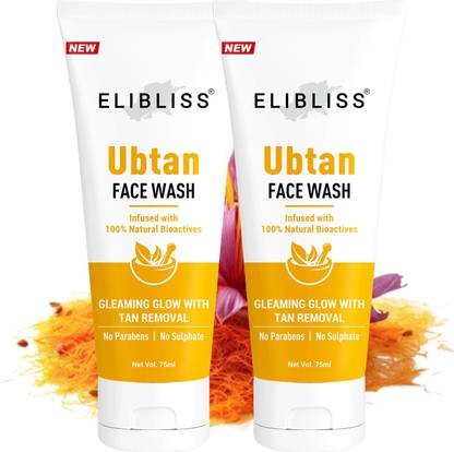 ELIBLISS Ubtan For Oily Skin- Tan Removal and Skin Brightening Pack of 2 Face Wash