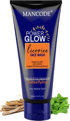 MANCODE Power Glow Face wash Instant Whitening Boost Oil Control for Glowing Skin Cleanser Face Wash